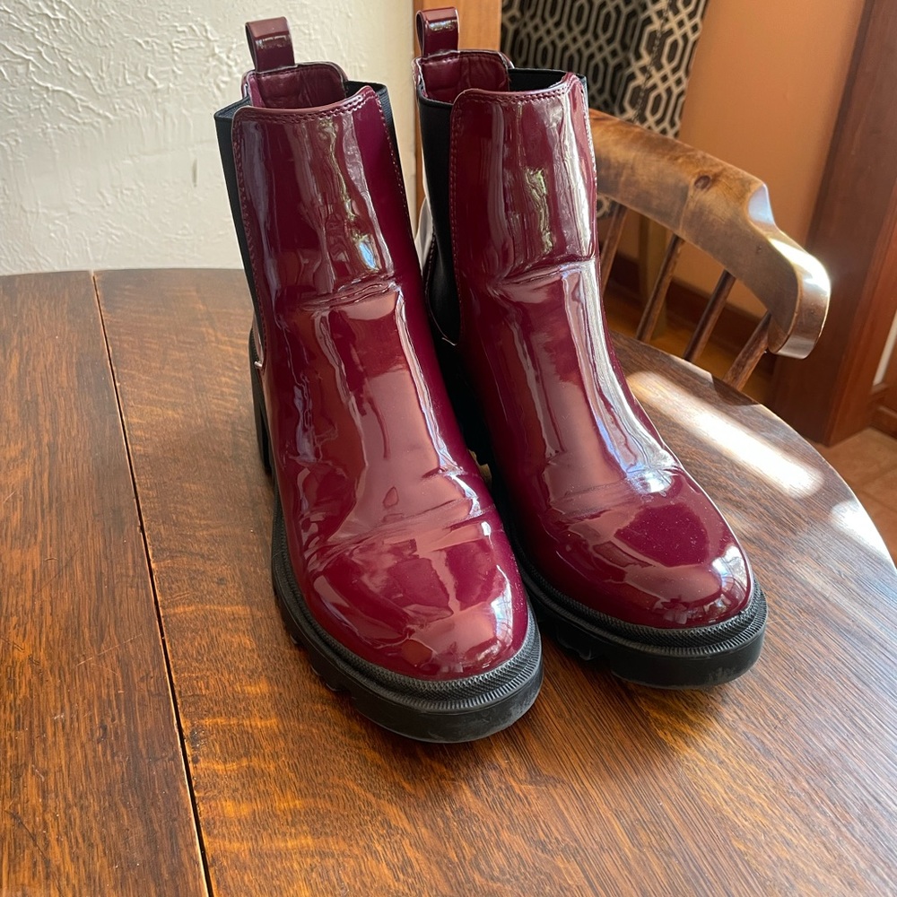 Maroon Ankle Booties